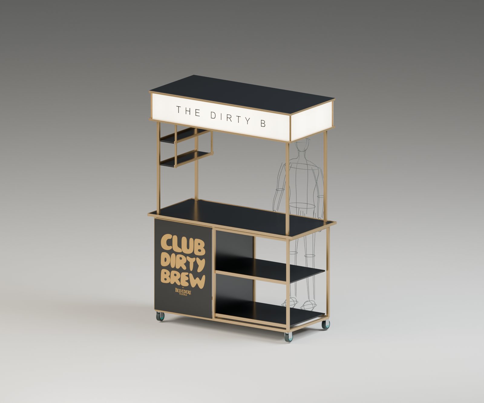 Assembled cart render